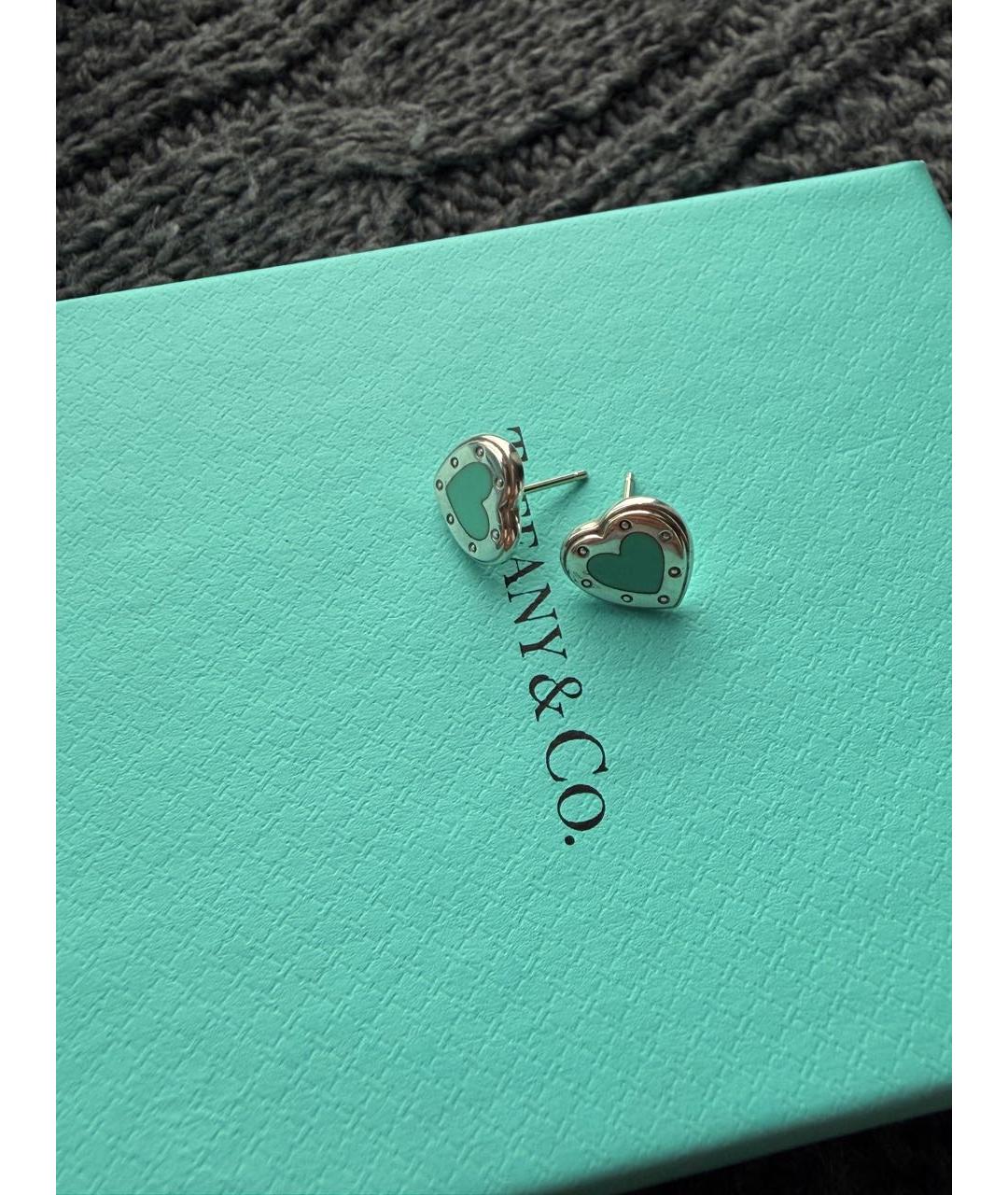 TIFFANY&CO Голубые серебряные серьги, фото 5