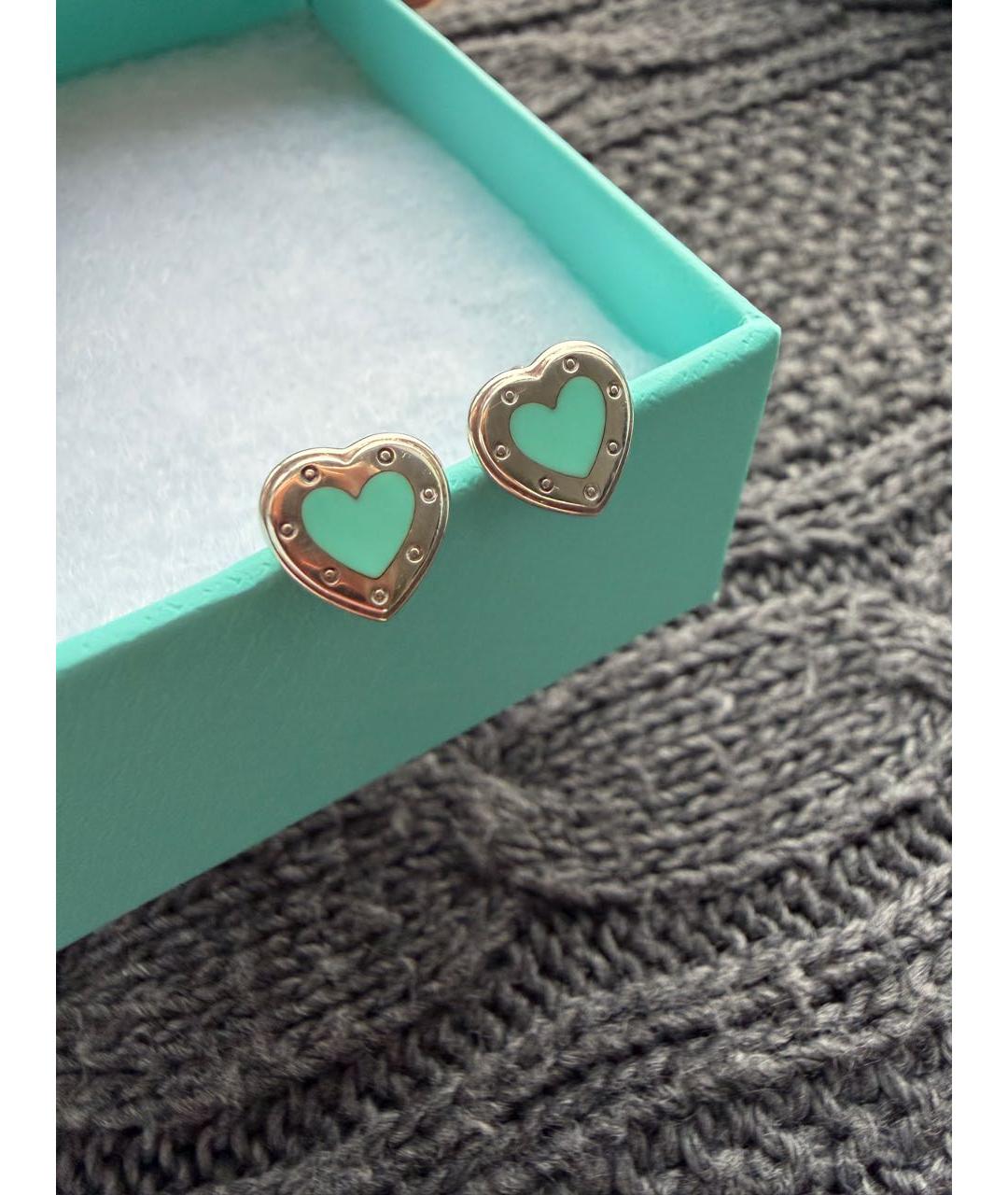 TIFFANY&CO Голубые серебряные серьги, фото 8