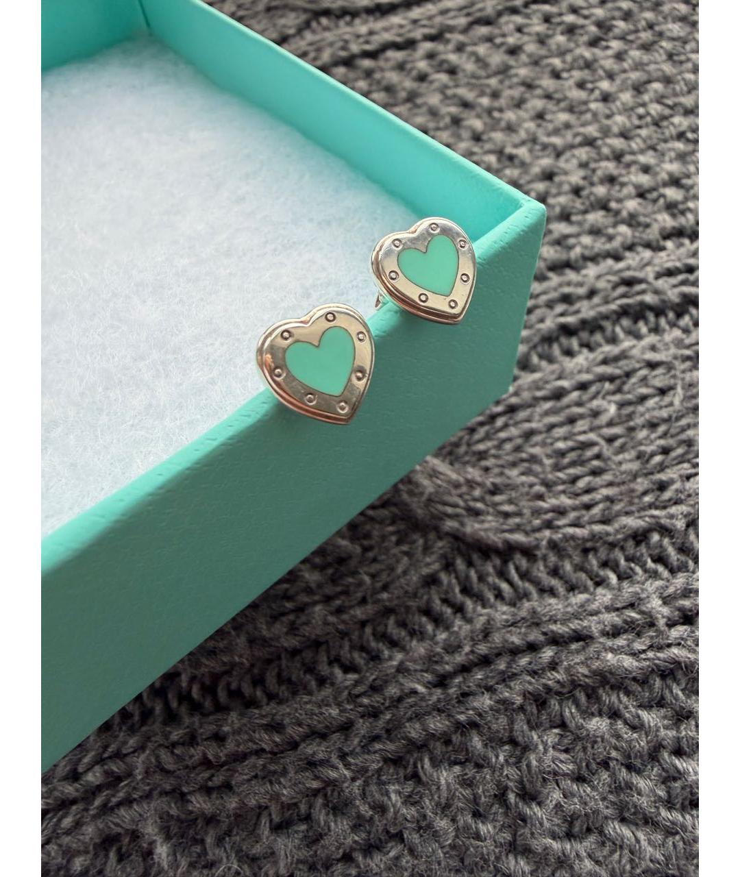 TIFFANY&CO Голубые серебряные серьги, фото 2