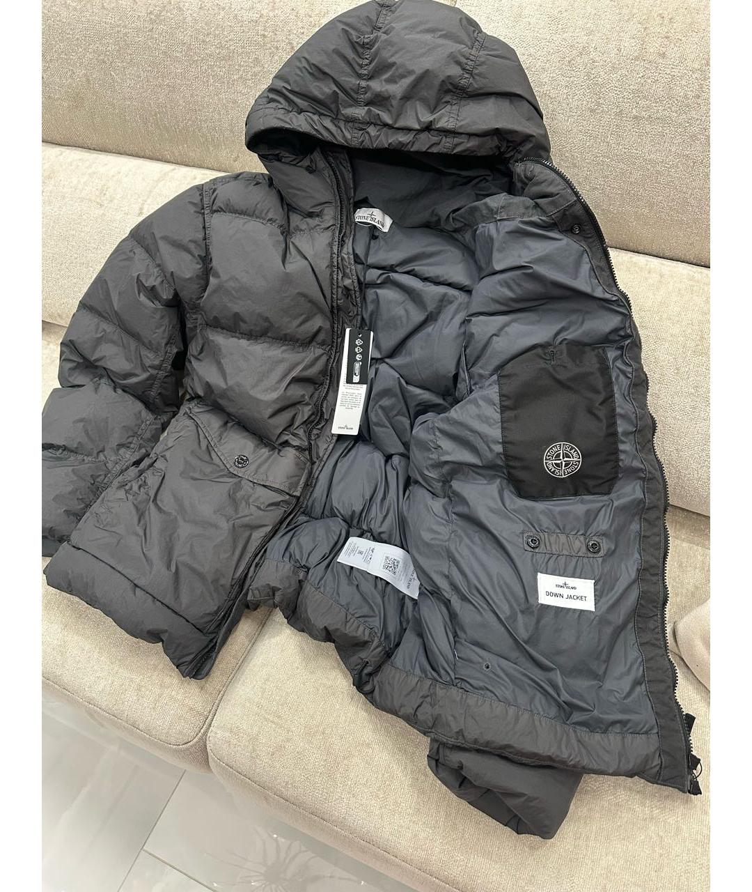 STONE ISLAND Серый пуховик, фото 3
