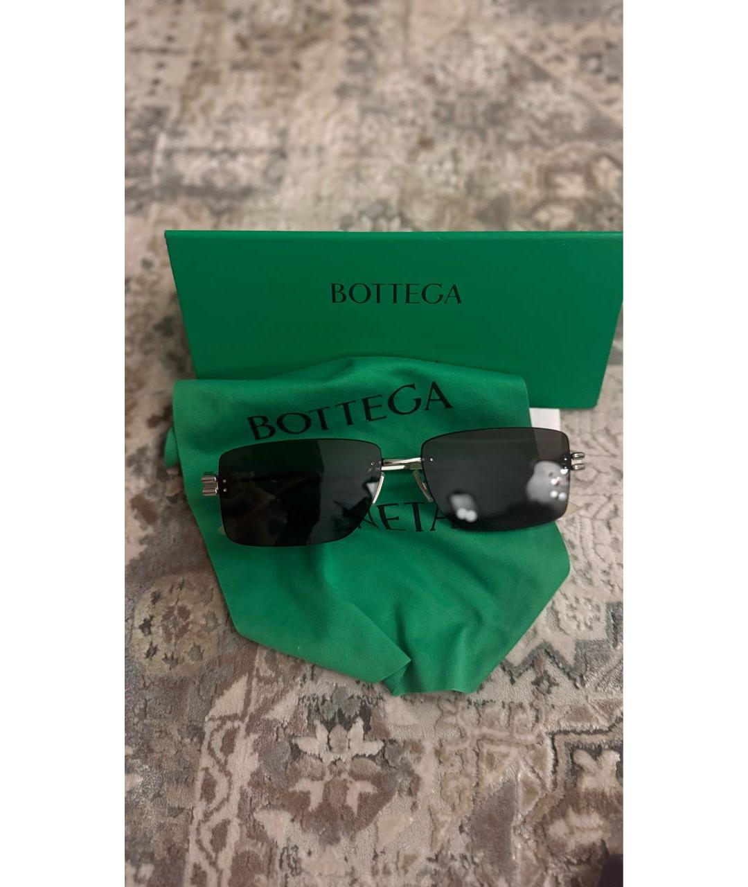 BOTTEGA VENETA Черные металлические солнцезащитные очки, фото 6