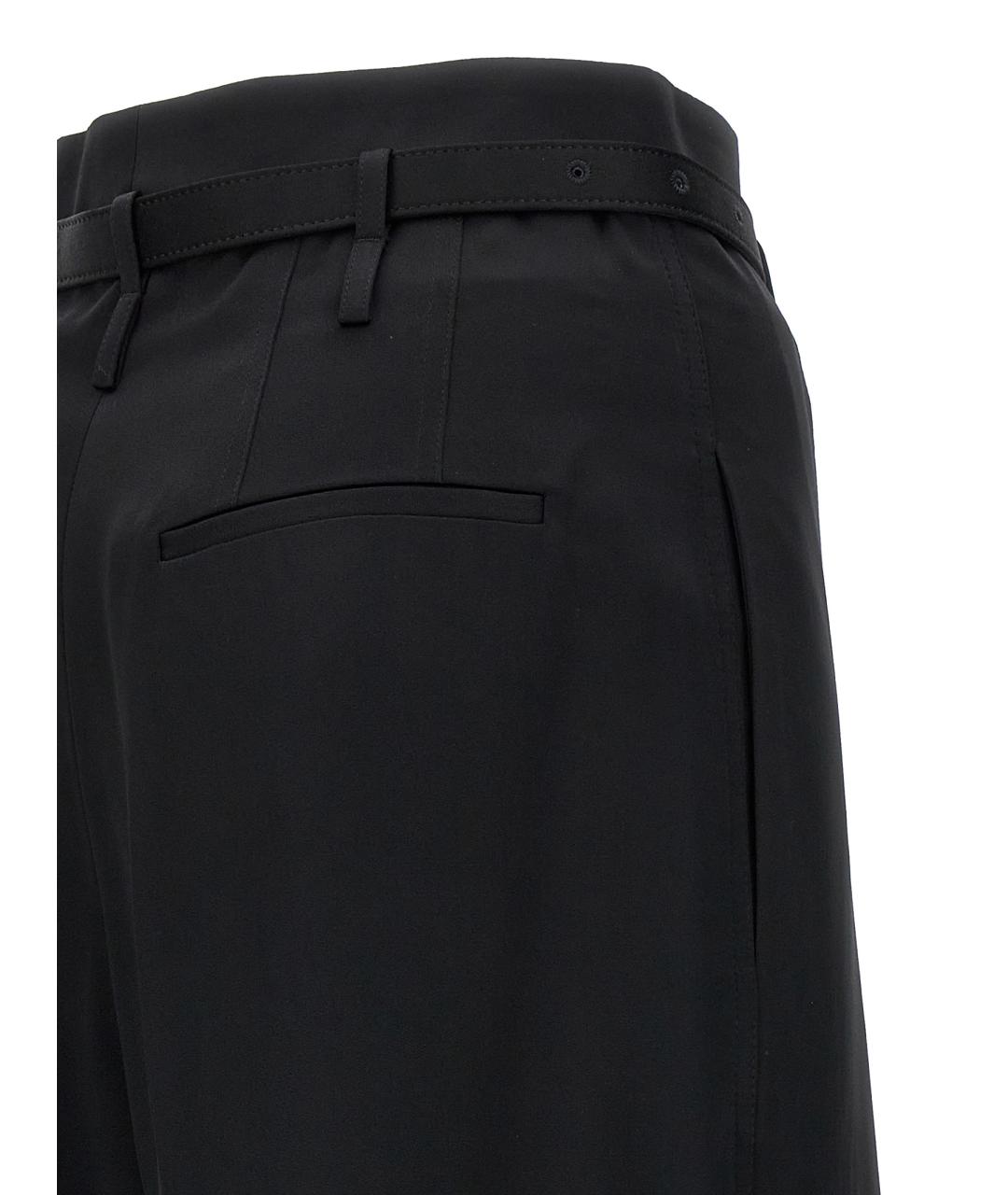 JIL SANDER Черные ацетатные прямые брюки, фото 4