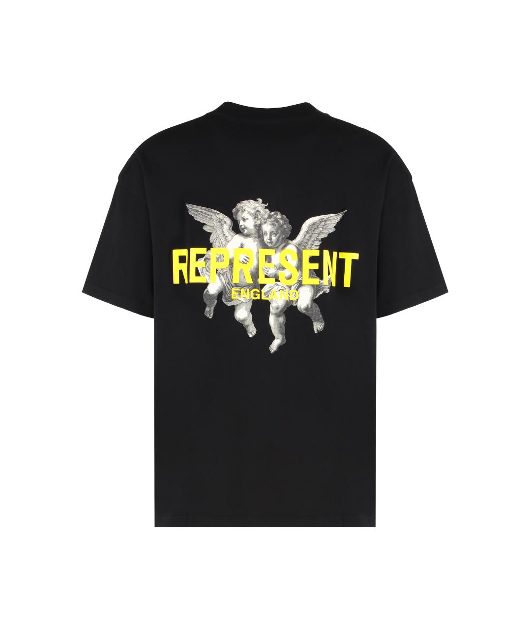 REPRESENT Черная хлопковая футболка, фото 2