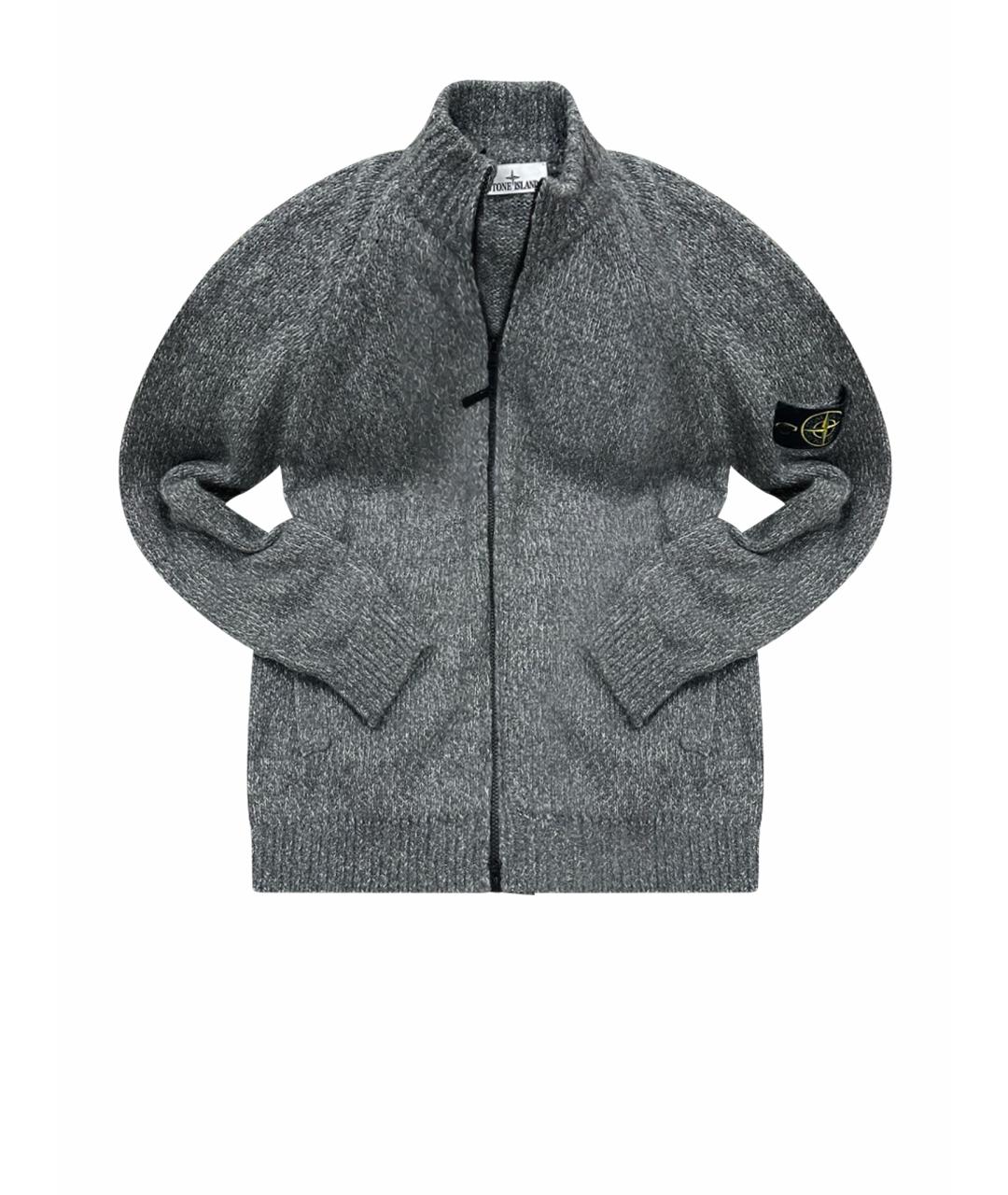 STONE ISLAND Серый кардиган, фото 1