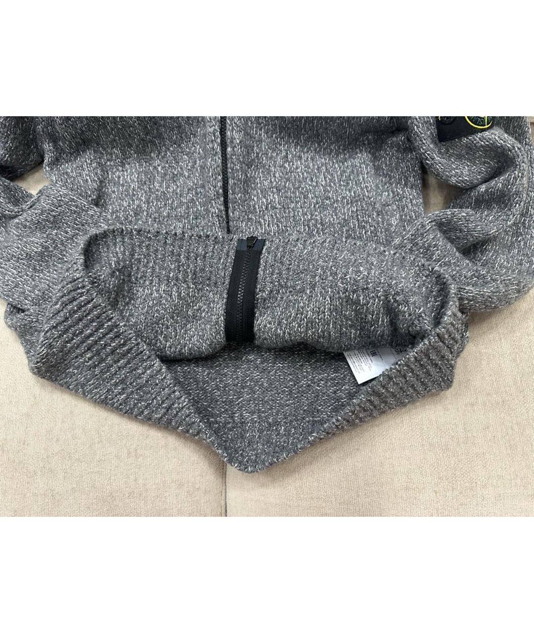 STONE ISLAND Серый кардиган, фото 5