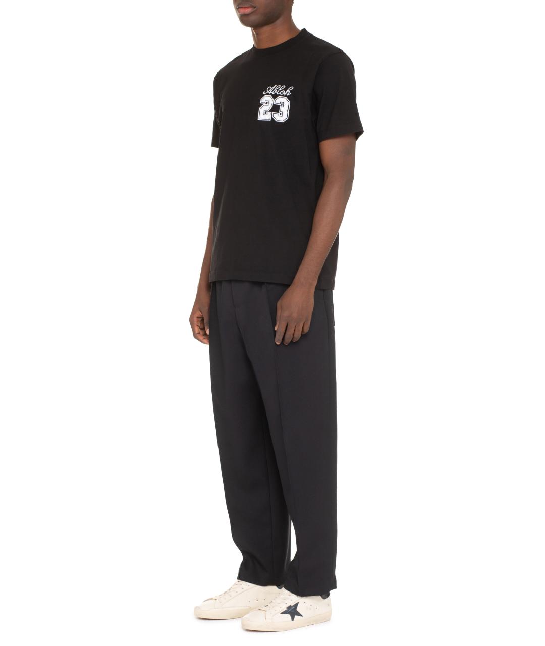 OFF-WHITE Черная хлопковая футболка, фото 3