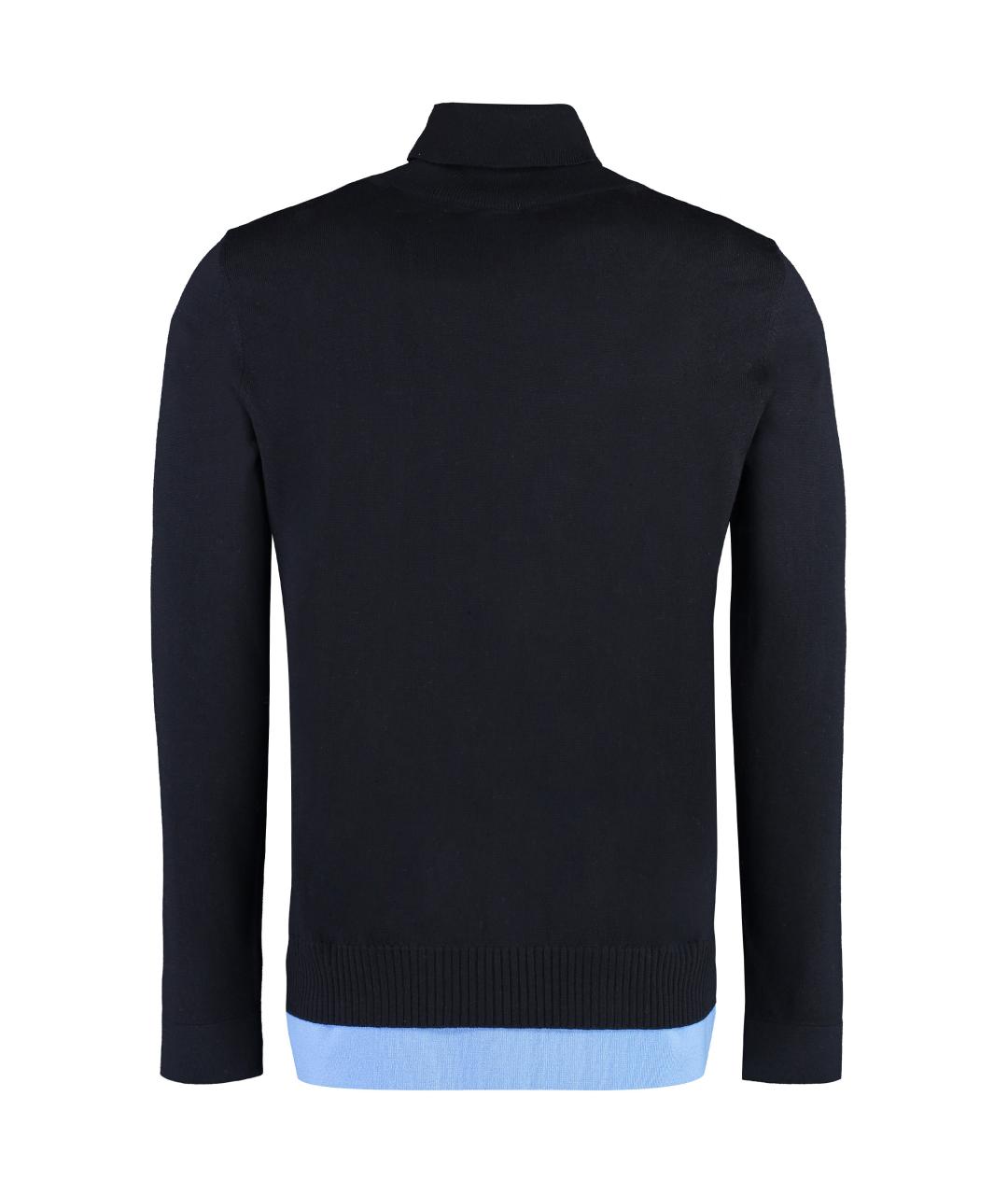 OFF-WHITE Темно-синяя шерстяная водолазка, фото 2