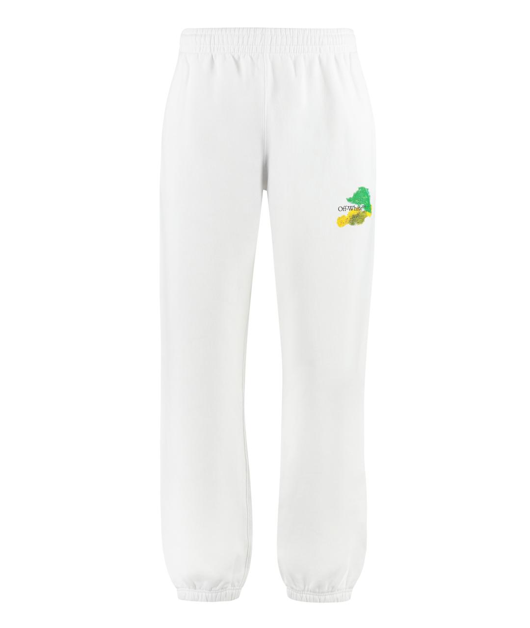 OFF-WHITE Белые хлопковые повседневные брюки, фото 1