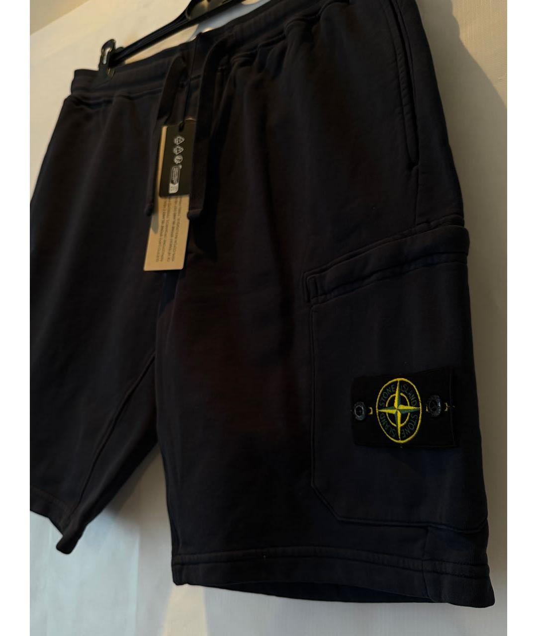 STONE ISLAND Хаки хлопковые шорты, фото 2