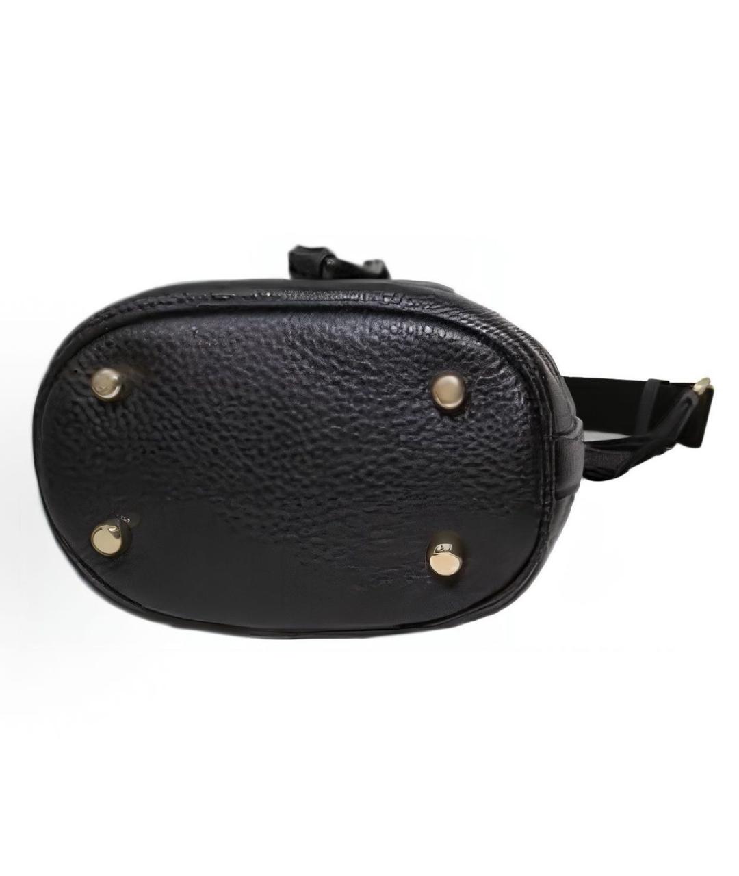 COACH Черная кожаная сумка через плечо, фото 5