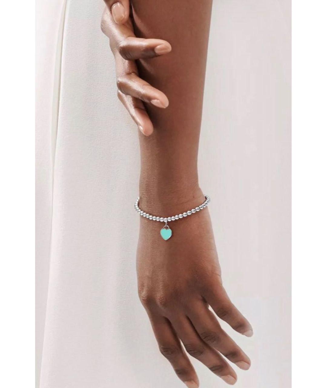 TIFFANY&CO Голубой серебряный браслет, фото 2