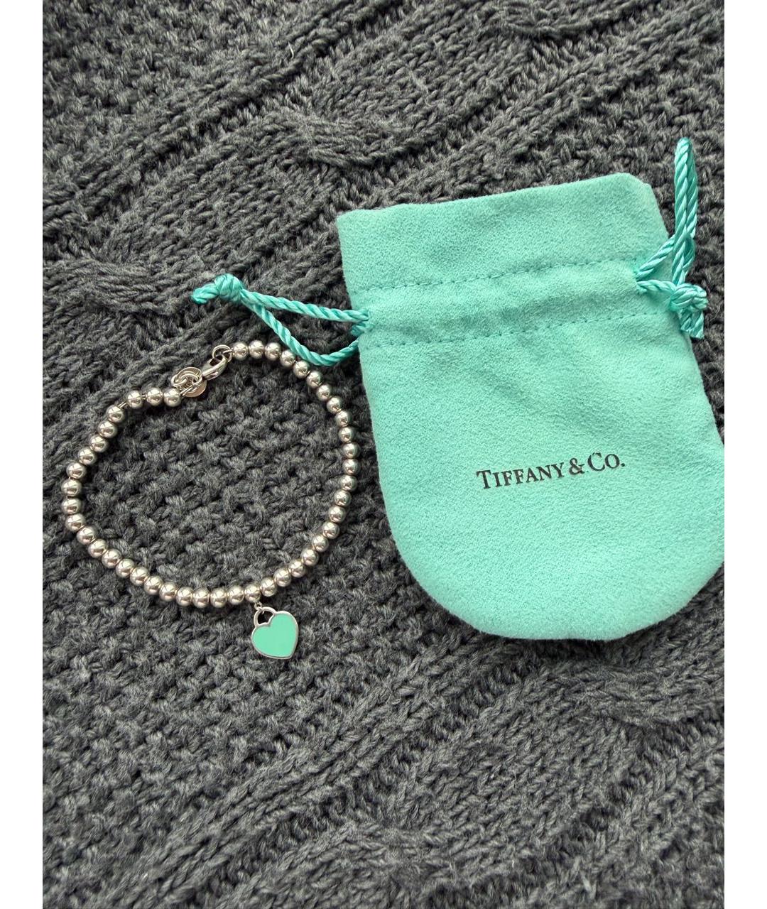 TIFFANY&CO Голубой серебряный браслет, фото 8