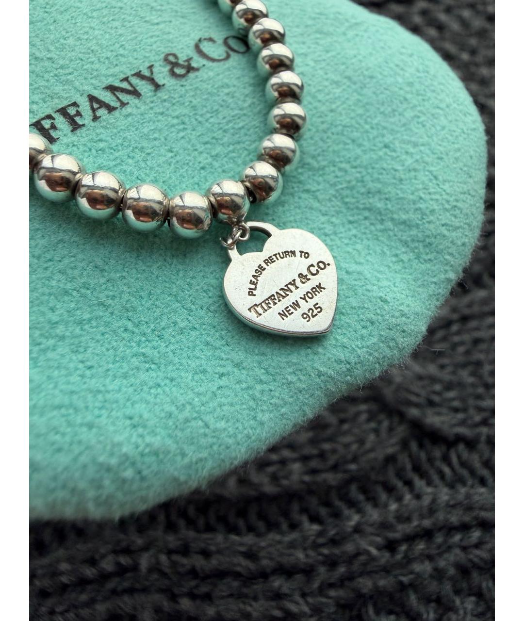 TIFFANY&CO Голубой серебряный браслет, фото 5
