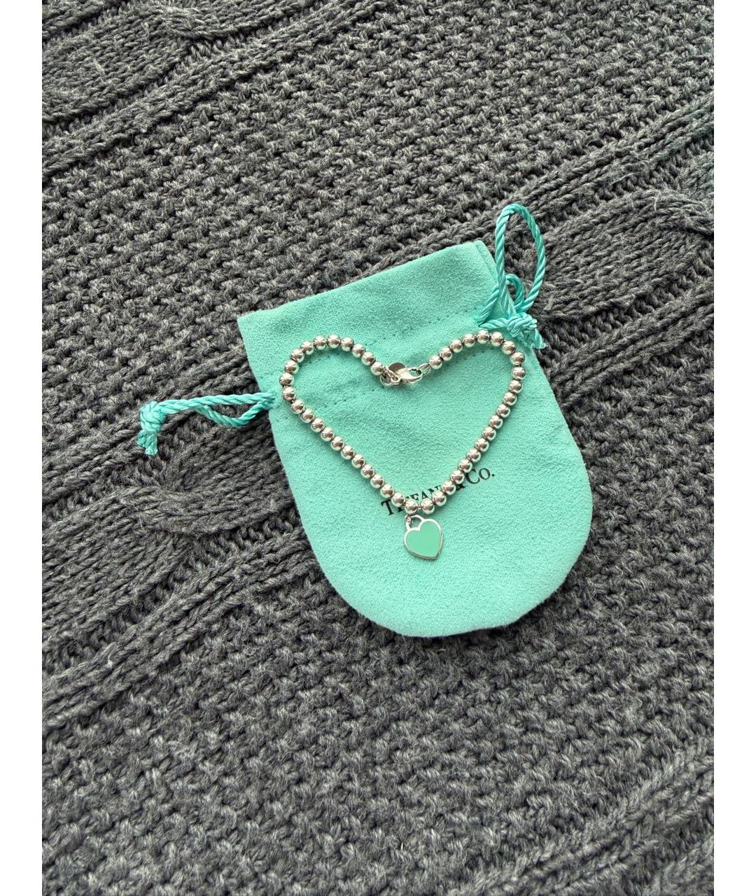 TIFFANY&CO Голубой серебряный браслет, фото 4