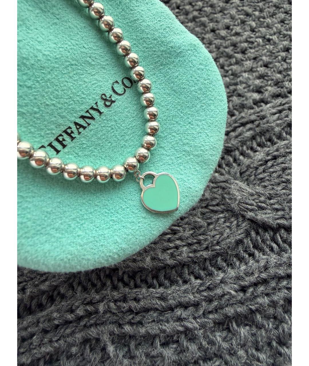TIFFANY&CO Голубой серебряный браслет, фото 3