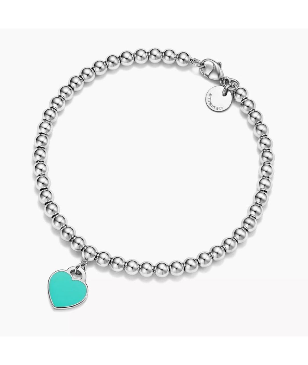 TIFFANY&CO Голубой серебряный браслет, фото 9