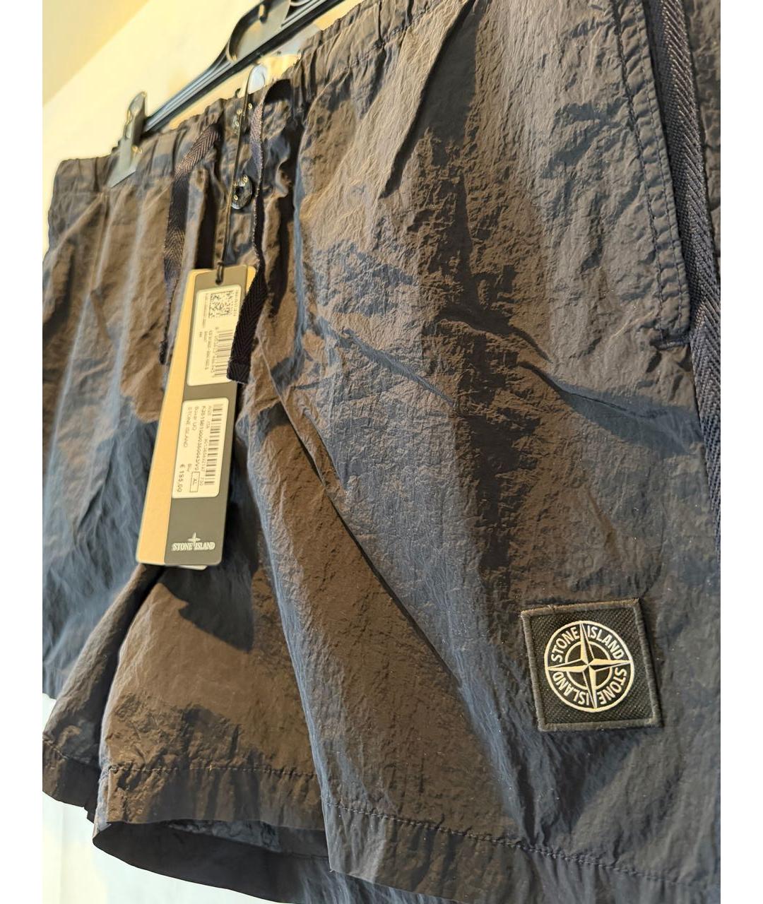 STONE ISLAND Темно-синие шорты, фото 2