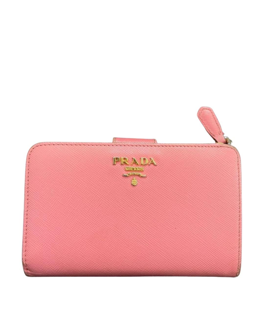 PRADA Розовый кожаный кошелек, фото 1