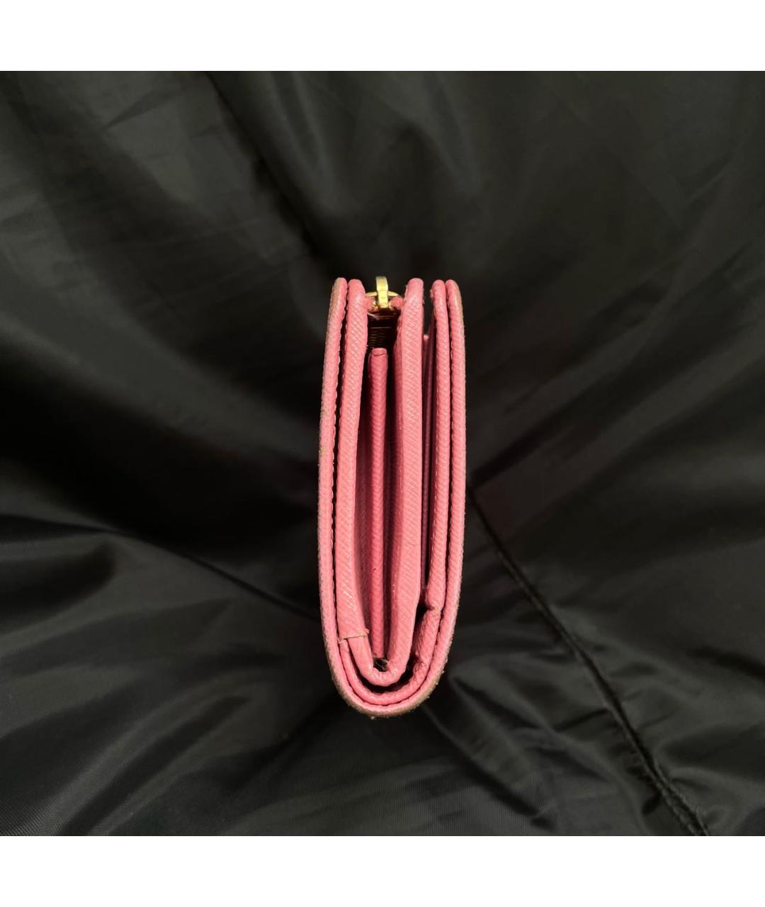 PRADA Розовый кожаный кошелек, фото 2