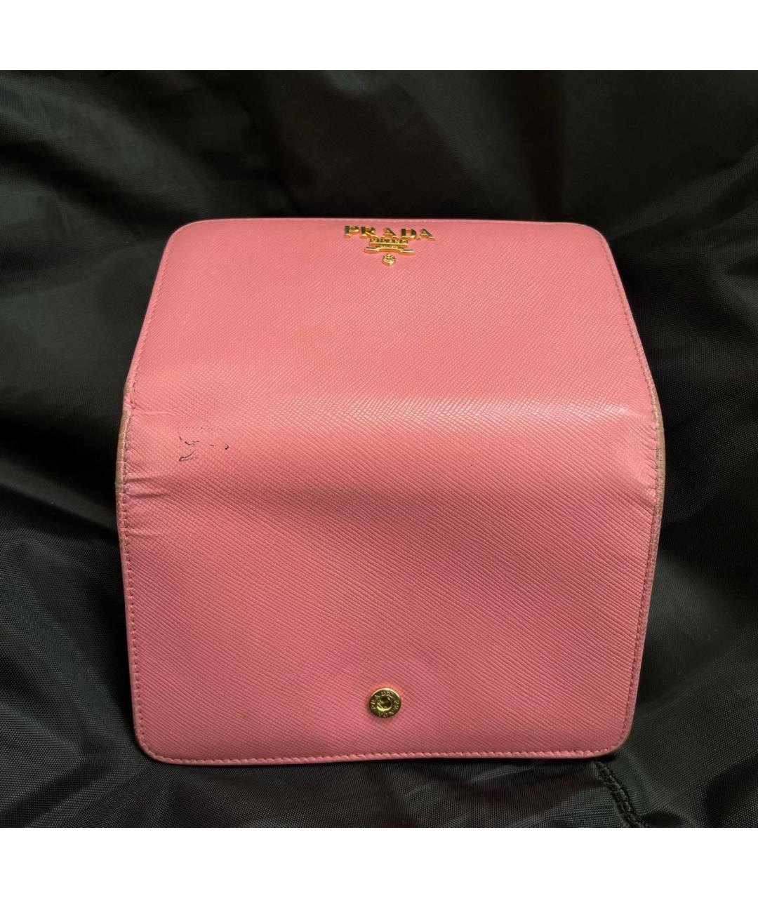 PRADA Розовый кожаный кошелек, фото 5