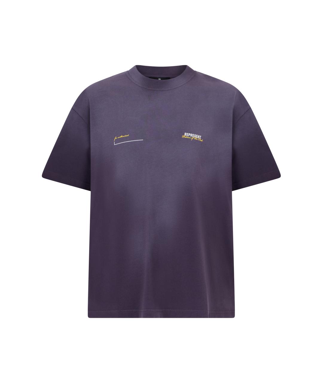 REPRESENT Фиолетовая хлопковая футболка, фото 1