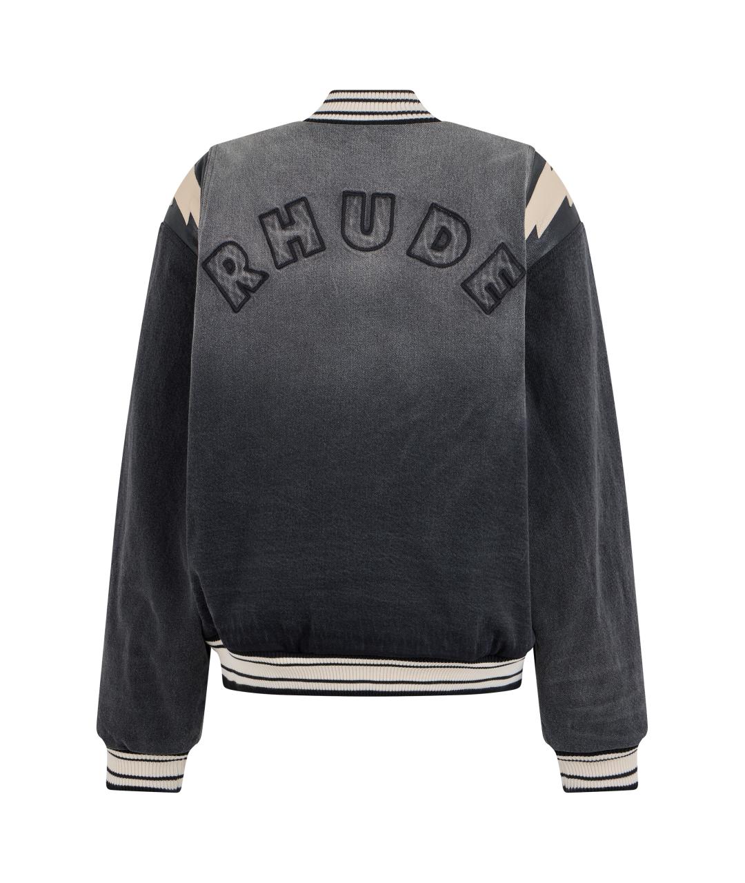 RHUDE Серая хлопковая куртка, фото 2