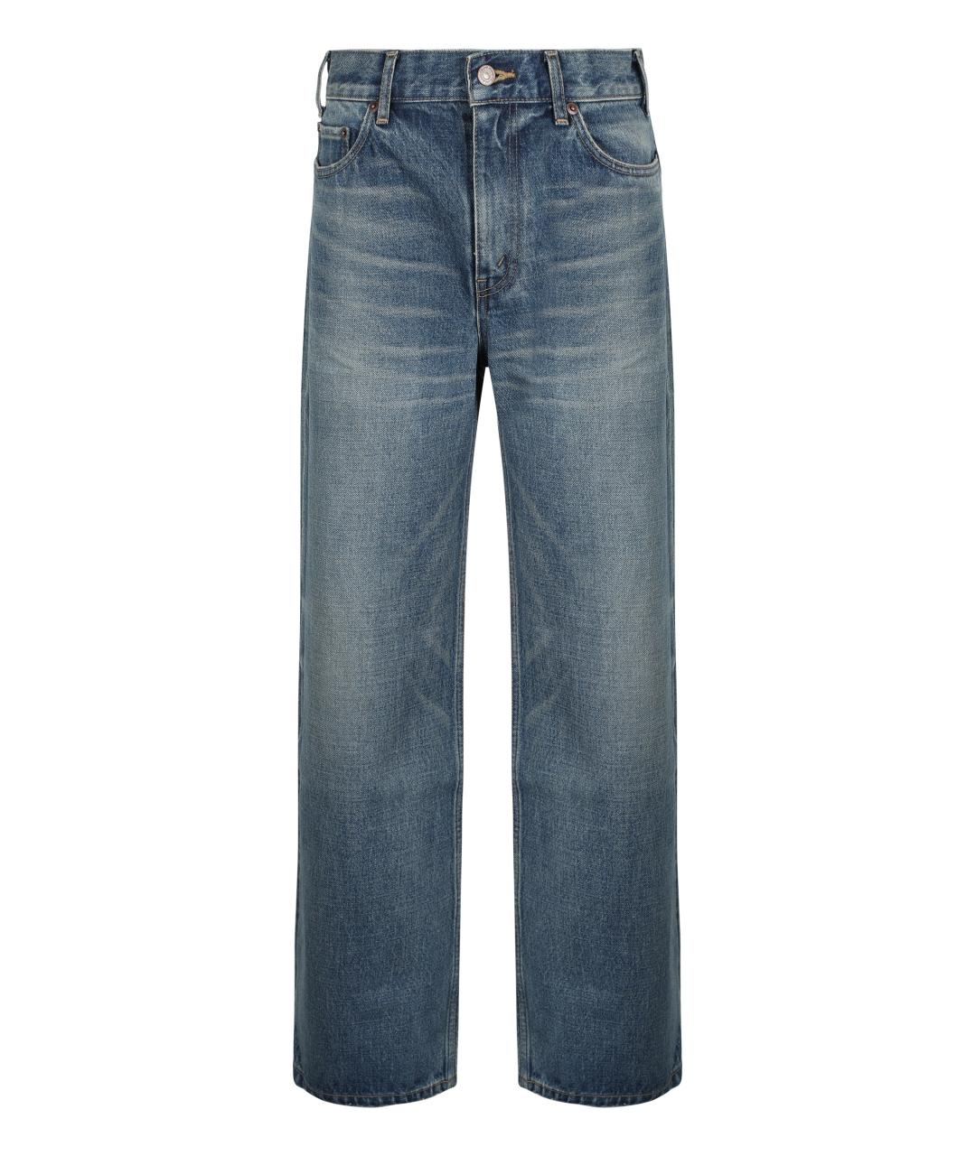 CELINE Синие хлопковые джинсы клеш, фото 1