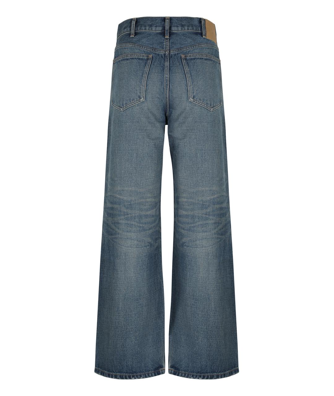 CELINE Синие хлопковые джинсы клеш, фото 2