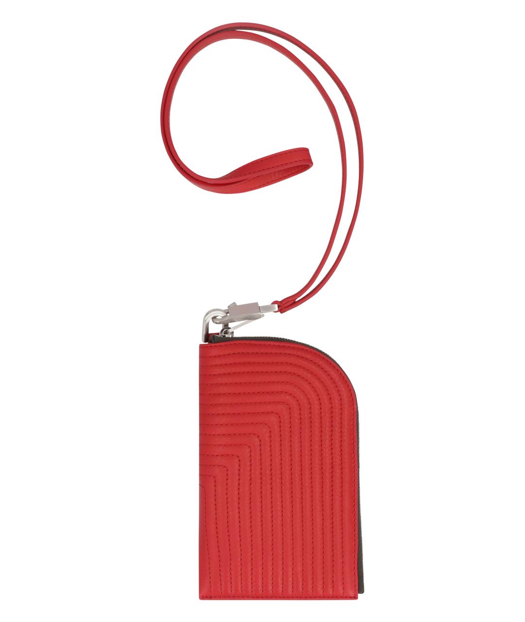 RICK OWENS Красный кожаный кошелек, фото 1