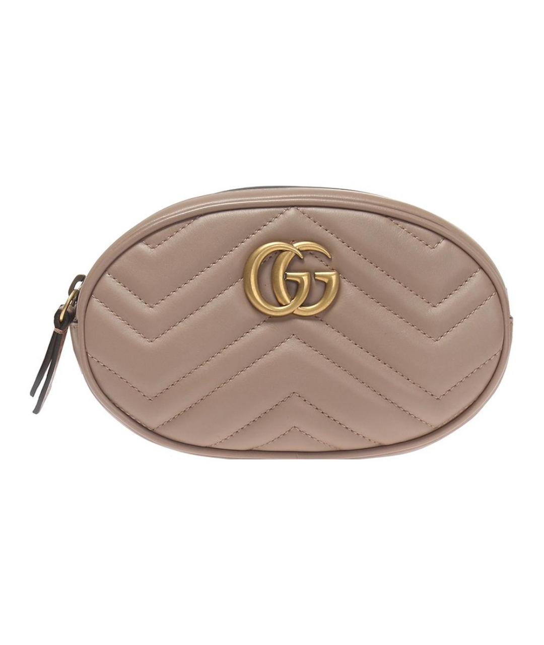 GUCCI Розовая кожаная поясная сумка, фото 1