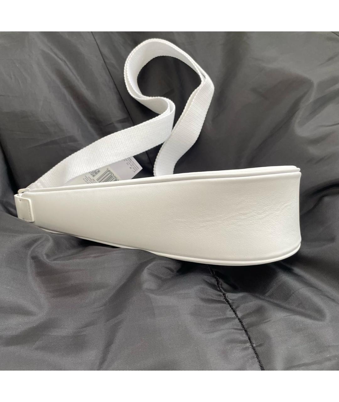 JACQUEMUS Белая кожаная сумка через плечо, фото 4