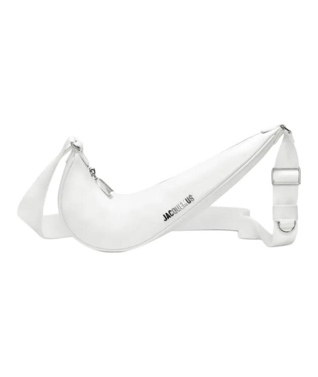 JACQUEMUS Белая кожаная сумка через плечо, фото 7