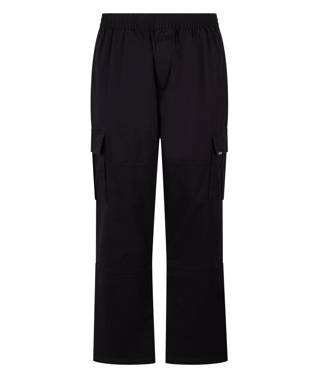 REPRESENT Черные хлопковые повседневные брюки, фото 1