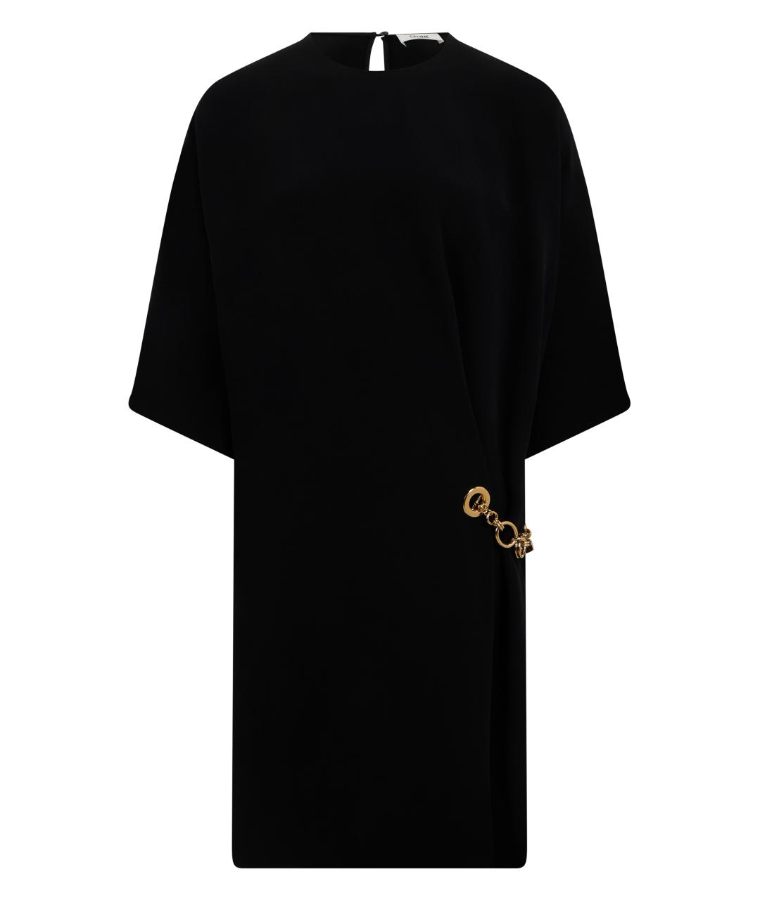 CELINE Черное вискозное платье, фото 1