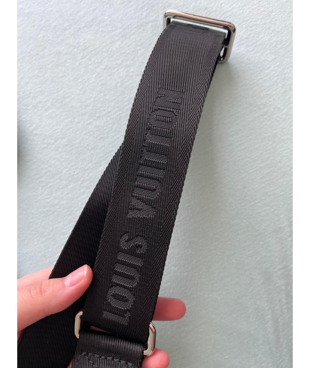 LOUIS VUITTON Черная кожаная сумка на плечо, фото 6