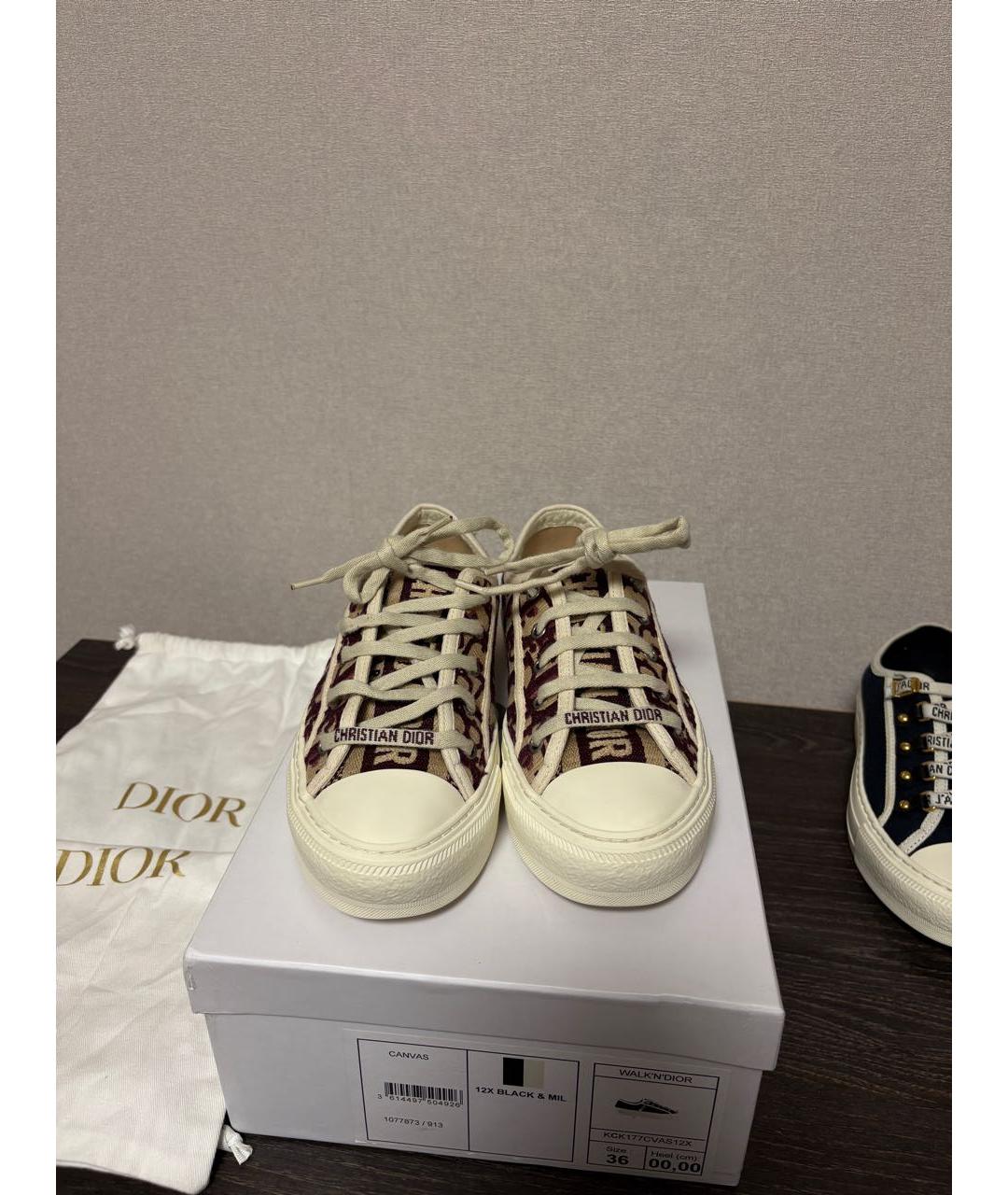 CHRISTIAN DIOR Бордовые кеды, фото 5