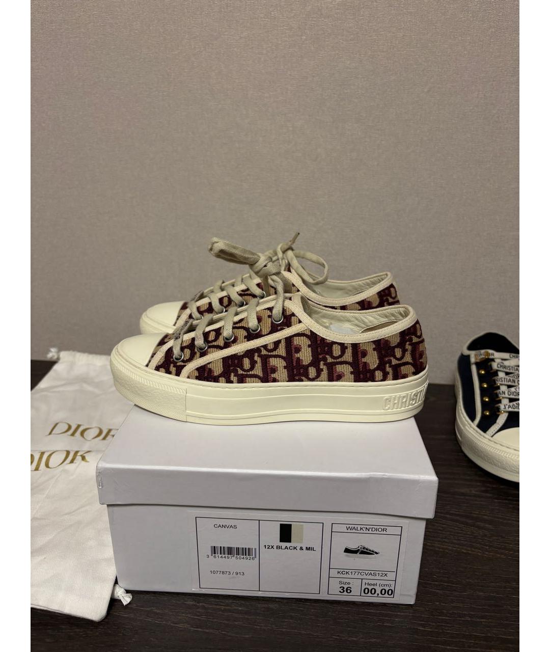 CHRISTIAN DIOR Бордовые кеды, фото 8