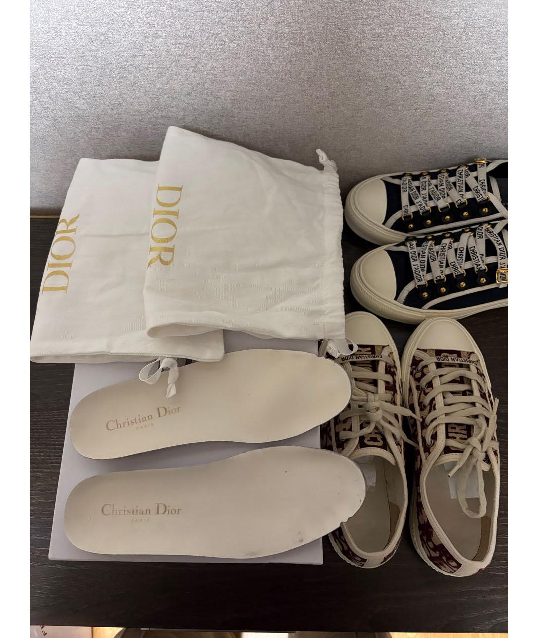 CHRISTIAN DIOR Бордовые кеды, фото 7