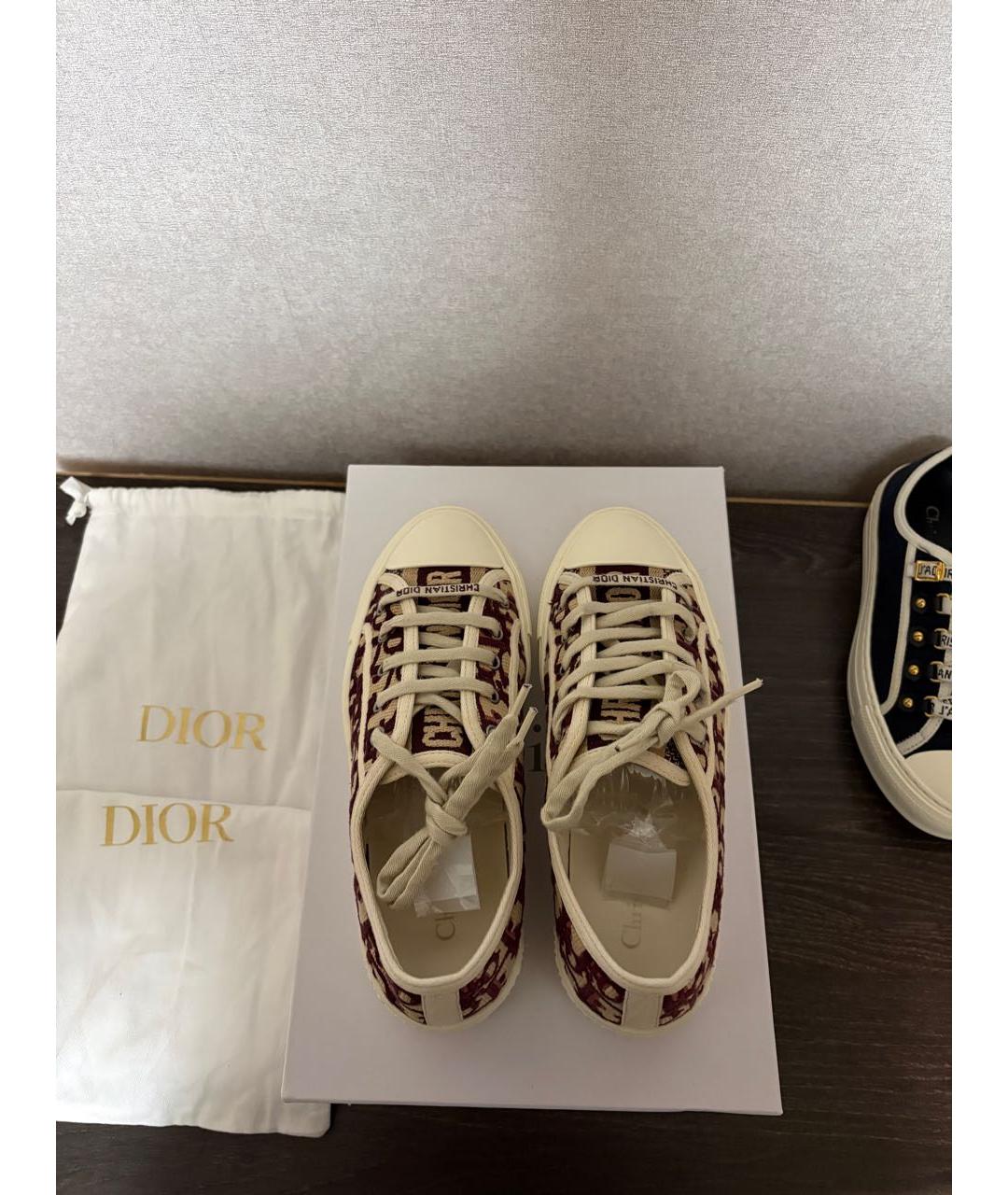 CHRISTIAN DIOR Бордовые кеды, фото 3
