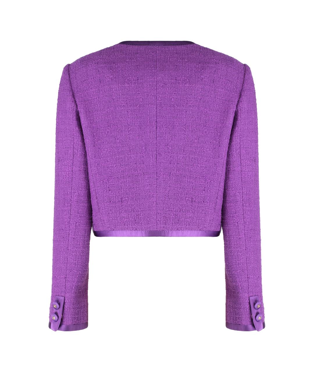 DOLCE&GABBANA Фиолетовый хлопковый жакет/пиджак, фото 2