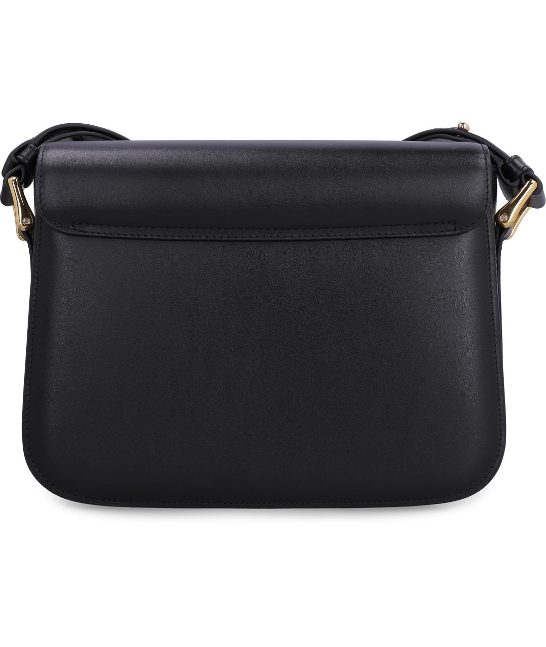 A.P.C. Черная кожаная сумка через плечо, фото 3