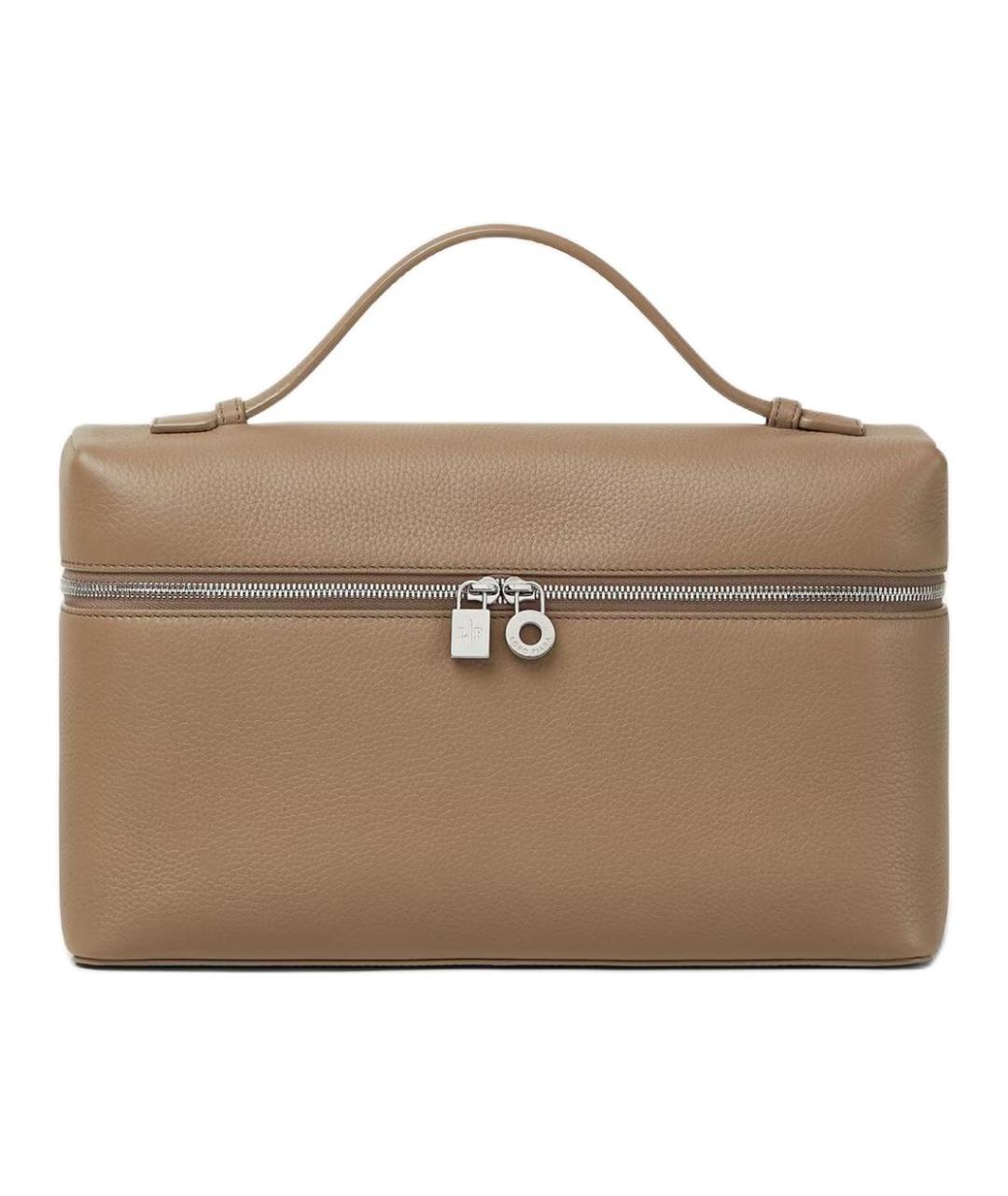 LORO PIANA Коричневая кожаная сумка через плечо, фото 1