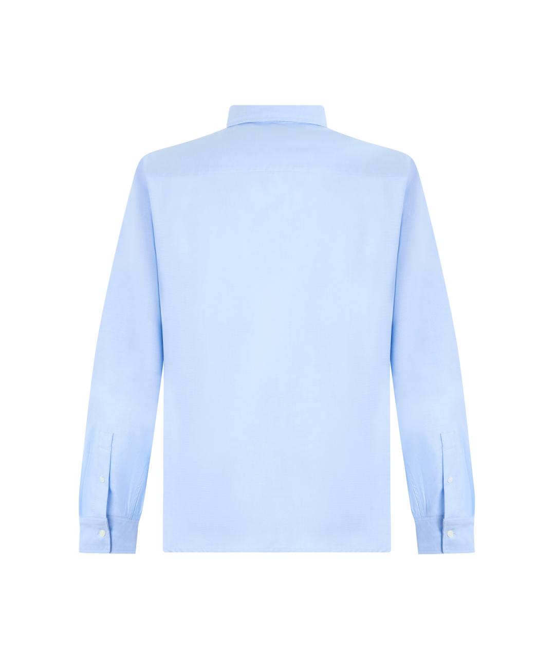 MAISON KITSUNE Голубая хлопковая классическая рубашка, фото 2