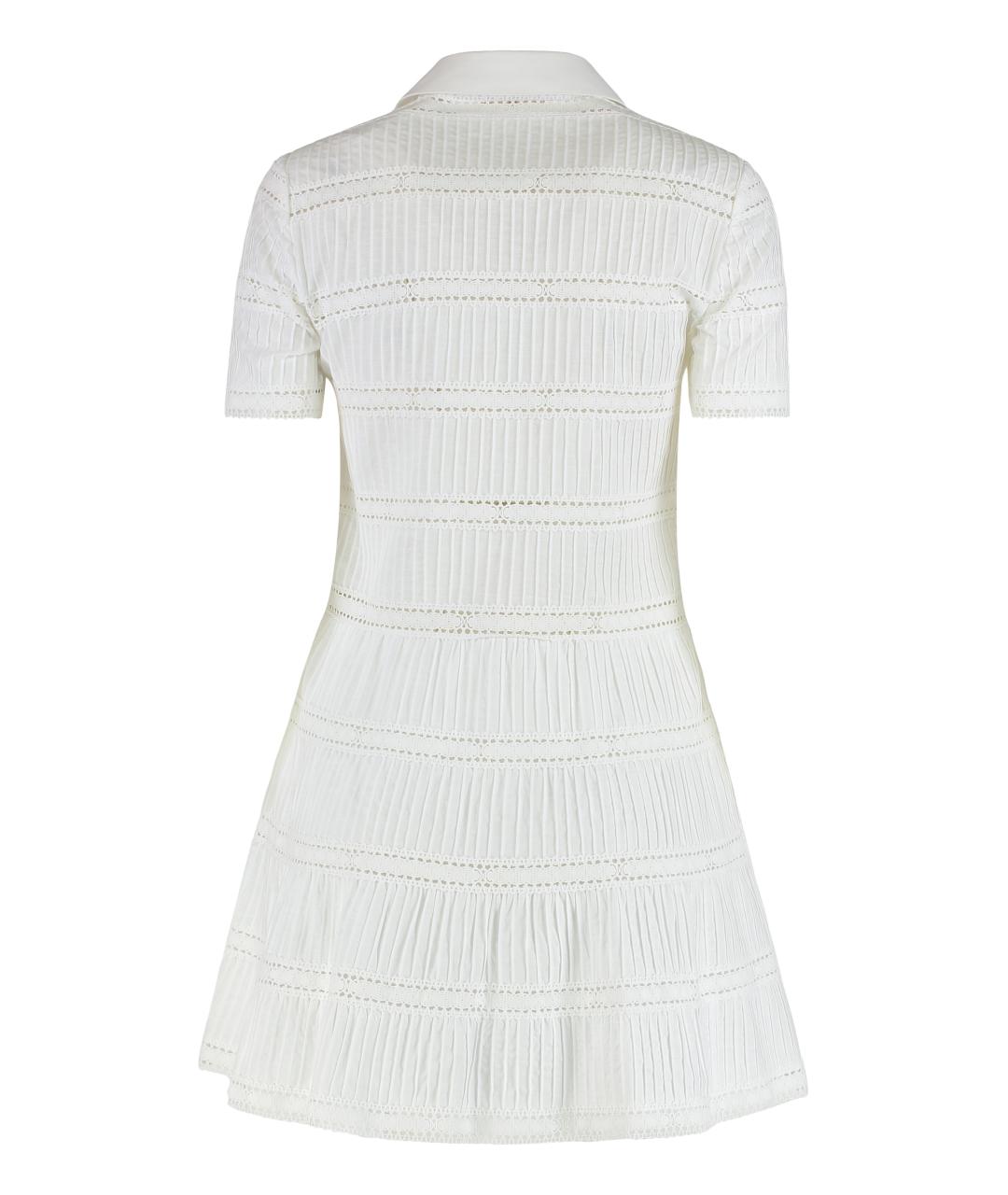 CELINE Белое хлопковое повседневное платье, фото 2