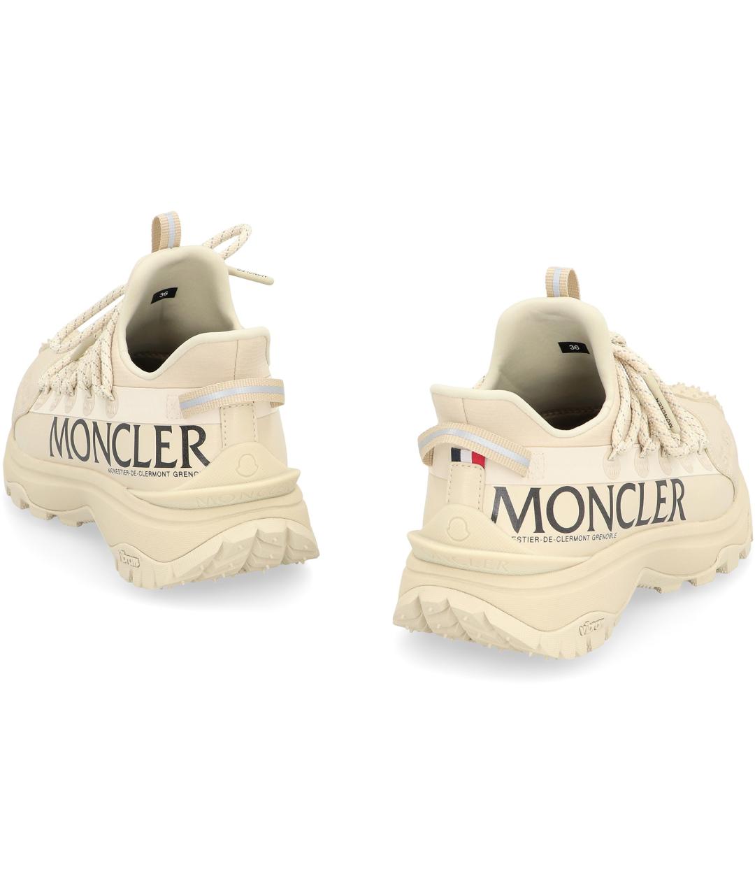 MONCLER Бежевые кроссовки, фото 3