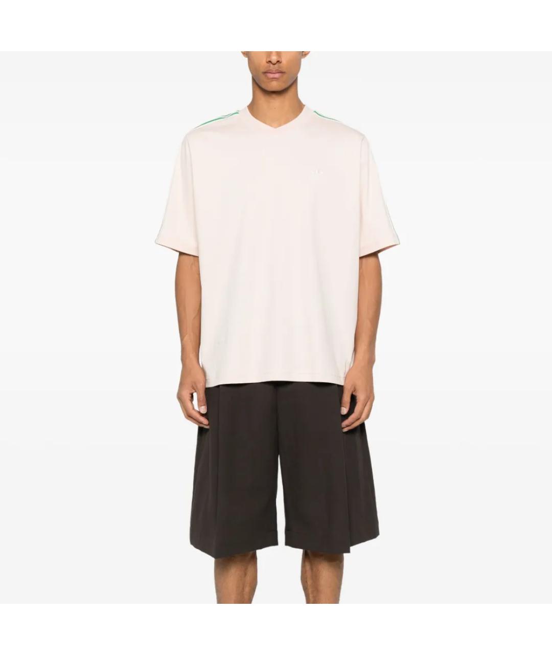 ADIDAS Розовая хлопковая футболка, фото 2