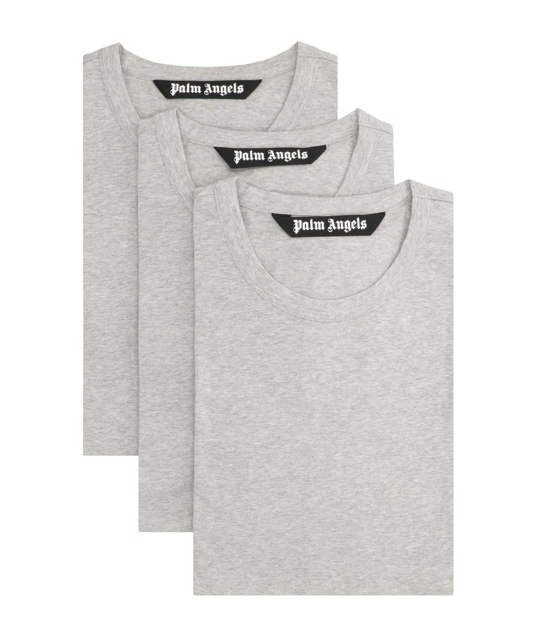 PALM ANGELS Серая хлопковая футболка, фото 2