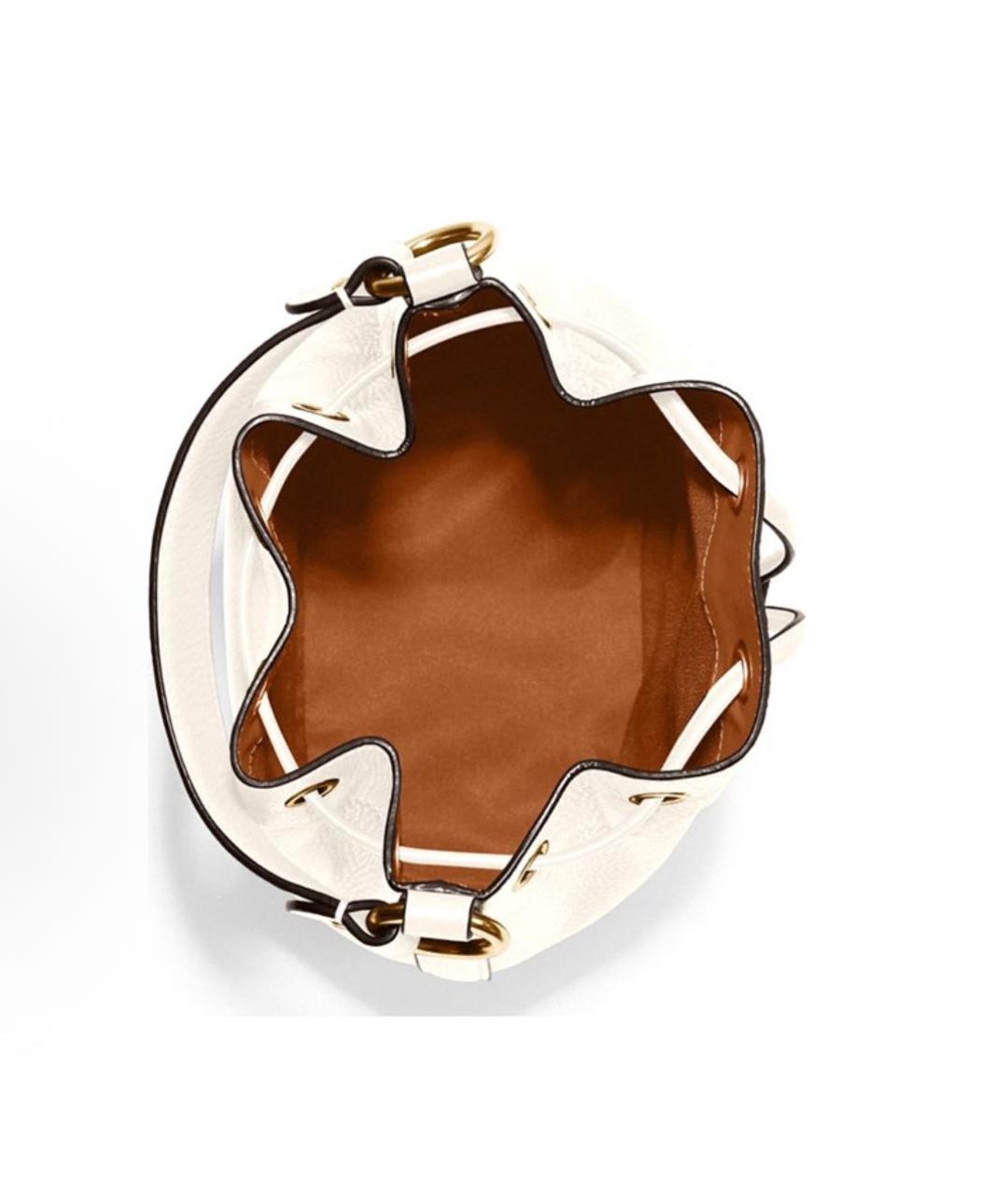 COACH Белая кожаная сумка через плечо, фото 2