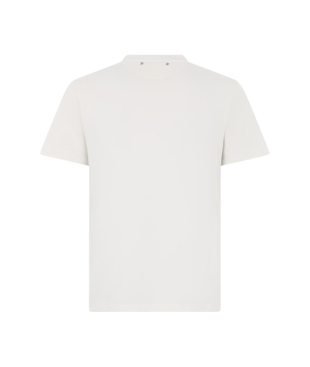 GOLDEN GOOSE DELUXE BRAND Белая хлопковая футболка, фото 2