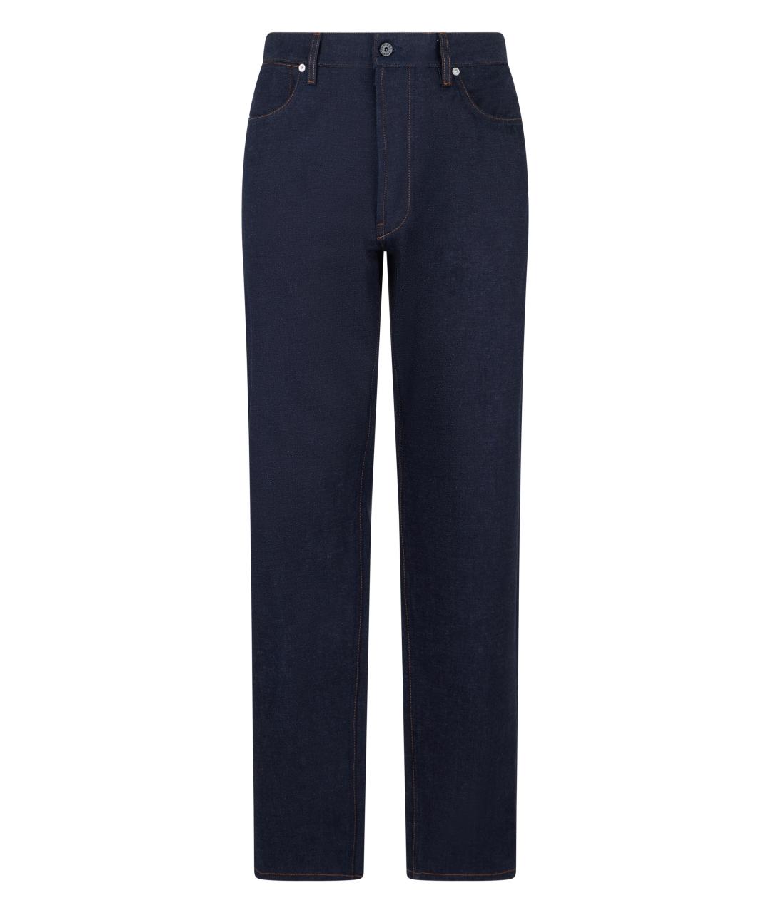 STONE ISLAND Синие хлопковые прямые джинсы, фото 1